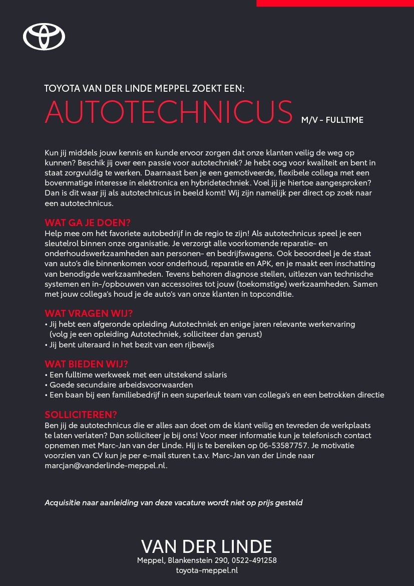 Vacature Autotechnicus